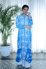 Heer Persian Blue Ombre Muslin Kurti