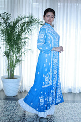 Heer Persian Blue Ombre Muslin Kurti