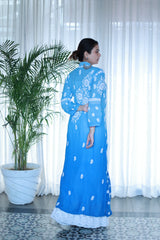 Heer Persian Blue Ombre Muslin Kurti
