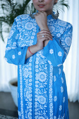 Heer Persian Blue Ombre Muslin Kurti