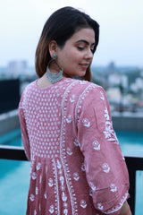 Ezzah Maroon Ombre Muslin Short Top