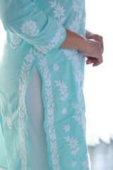 Sana Sea Blue Linen Slub Cotton