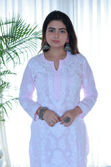 Sana Baby Pink Linen Slub Cotton