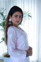 Sana Baby Pink Linen Slub Cotton