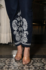 Chikankari Denim Pant