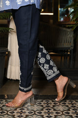 Chikankari Denim Pant