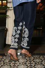 Chikankari Denim Pant