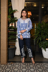 Chikankari Denim Pant
