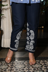 Chikankari Denim Pant
