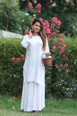 Eliza White Modal Satin Co-Ord Set