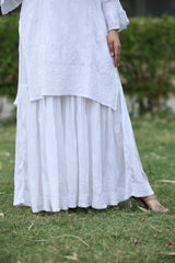 Eliza White Modal Satin Co-Ord Set
