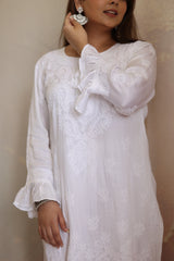 Eliza White Modal Satin Co-Ord Set