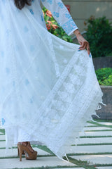 White Kota Dupatta