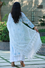 White Kota Dupatta