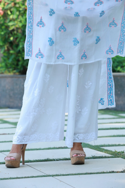 White Viscose Plazo