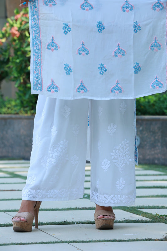 White Viscose Plazo