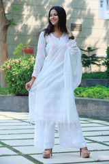 White Kota Dupatta