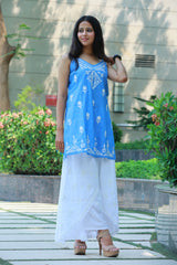 Cotton Double Layer White Plazo