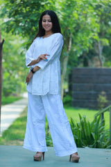 Off White Chanderi Short Top