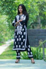Mehroon Black White Modal Co-Ord Set