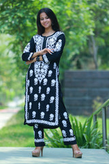 Mehroon Black White Modal Co-Ord Set