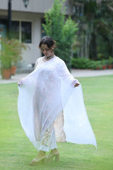 Mukesh Chiffon Dupatta With Lace