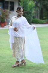 Mukesh Chiffon Dupatta With Lace