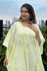 Hanya Yellow Mul Cotton Kaftan
